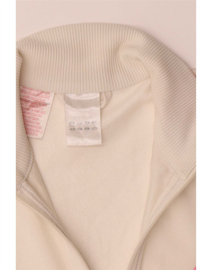 Casaco de treino Adidas para meninas 13-14 anos branco poliéster