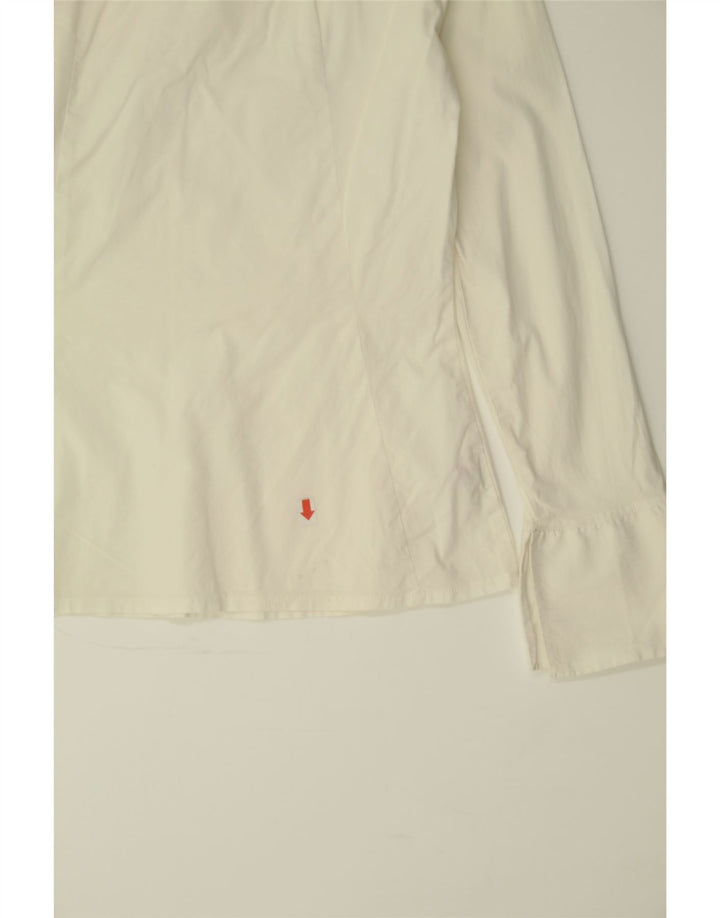 Blusa feminina BENETTON UK 12 algodão branco médio