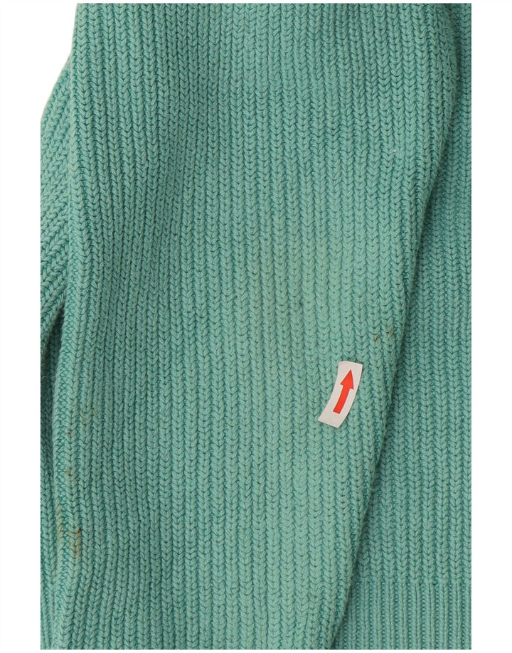 Suéter feminino Marks & Spencer com gola redonda Reino Unido 14 turquesa médio