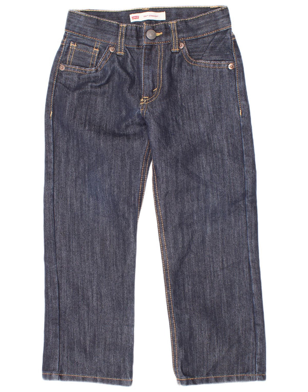 Levi's Boys 514 Straight Jeans 4-5 Anos W22 L8 Azul Marinho Algodão