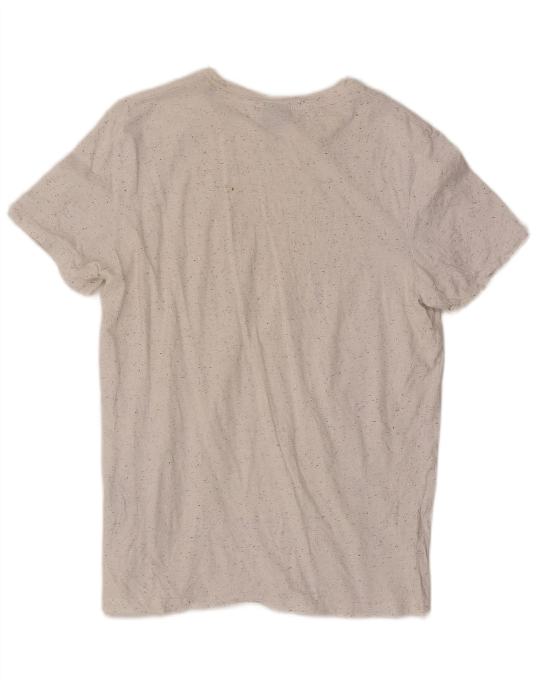 Camiseta masculina Jack & Jones de algodão manchado branco médio