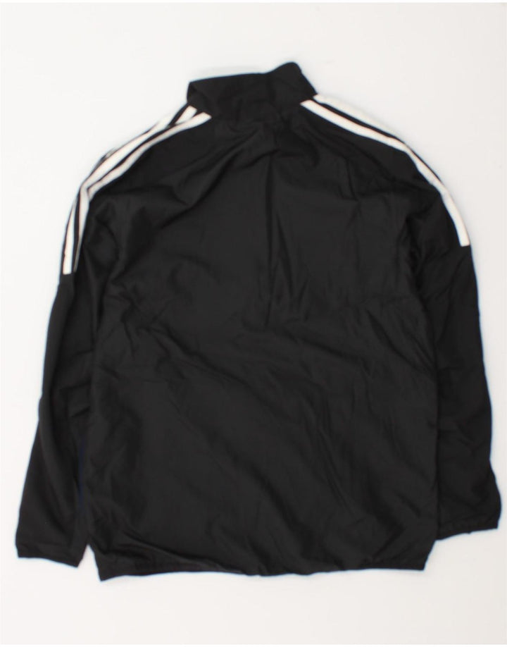Casaco de treino gráfico Adidas Boys 13-14 anos preto poliéster
