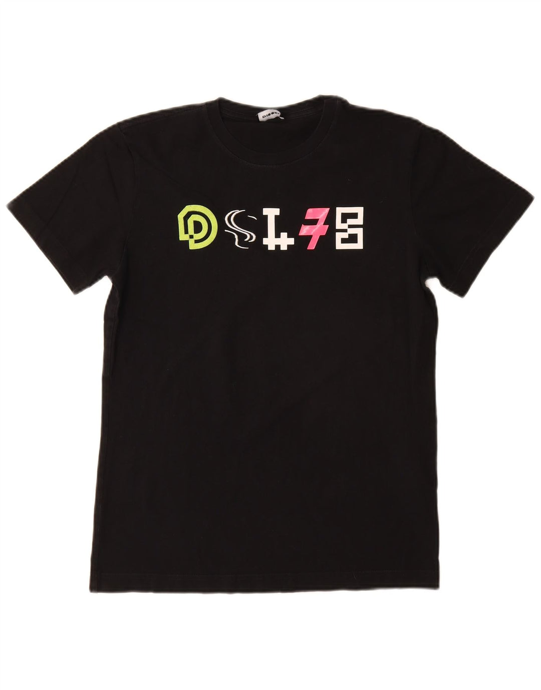 Camiseta feminina diesel Diesel Top UK 10 pequeno algodão preto