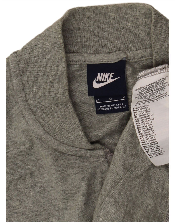 NIKE Mens Tracksuit Top Jacket Médio Algodão Cinza