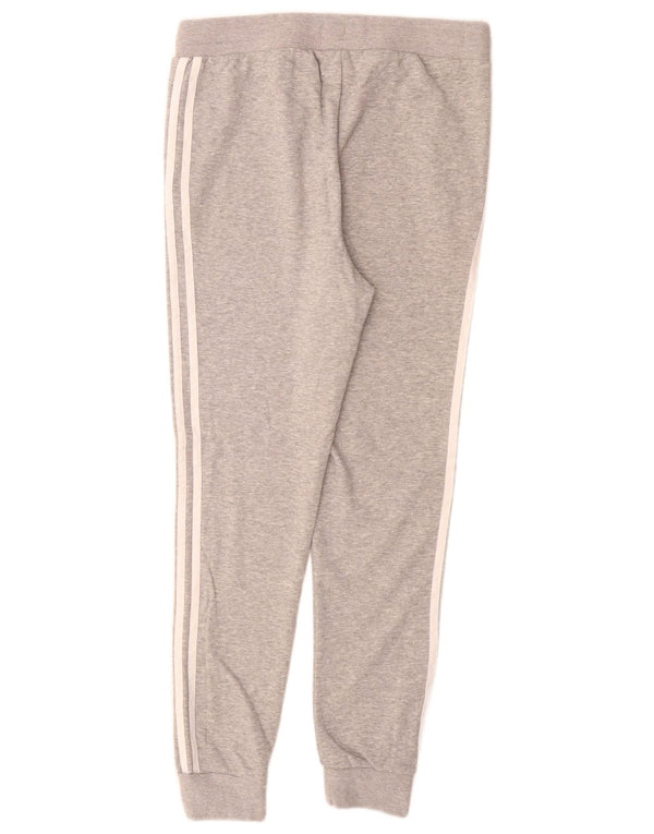 Calças de treino femininas Adidas Joggers UK 12 algodão cinza médio
