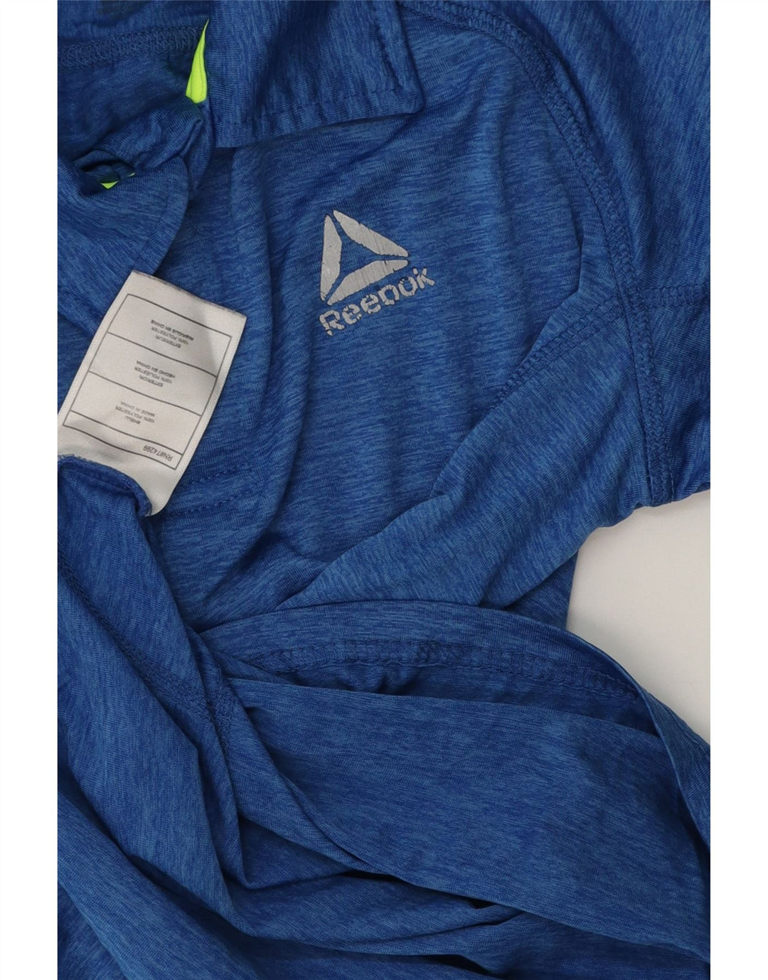 Camisa polo masculina REEBOK 11-12 anos poliéster manchado azul