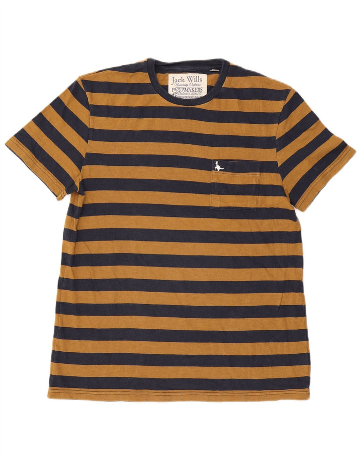 JACK WILLS Camiseta masculina Top médio listrado azul marinho