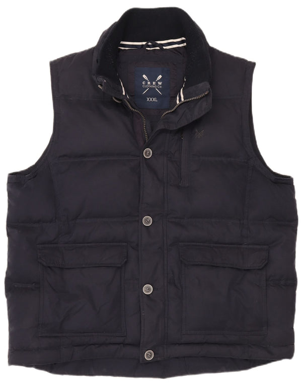 Crew Clothing Mens acolchoado Gilet UK 46 3XL poliéster azul marinho