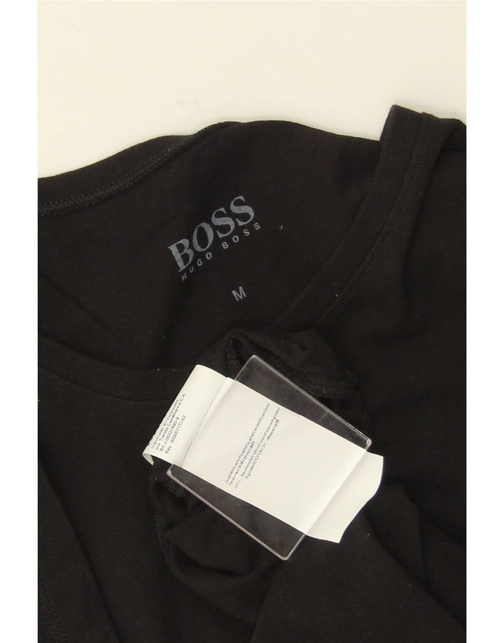 Camiseta masculina HUGO BOSS Top médio algodão preto