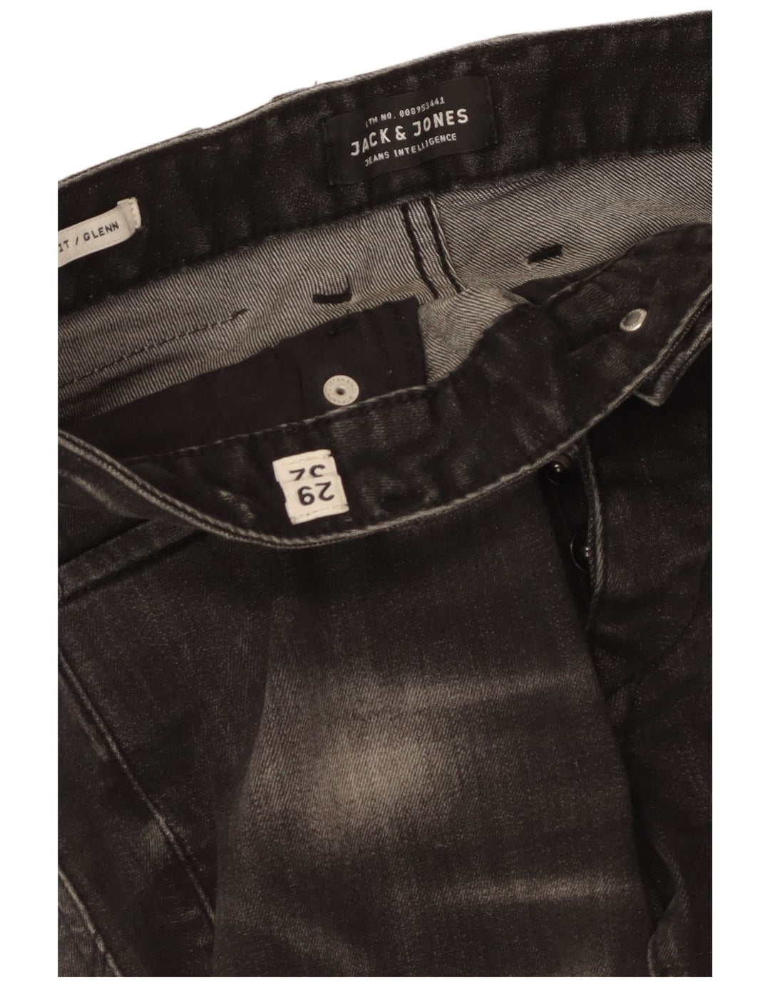 Jack & Jones Masculino GLENN Slim Jeans W29 L32 Preto