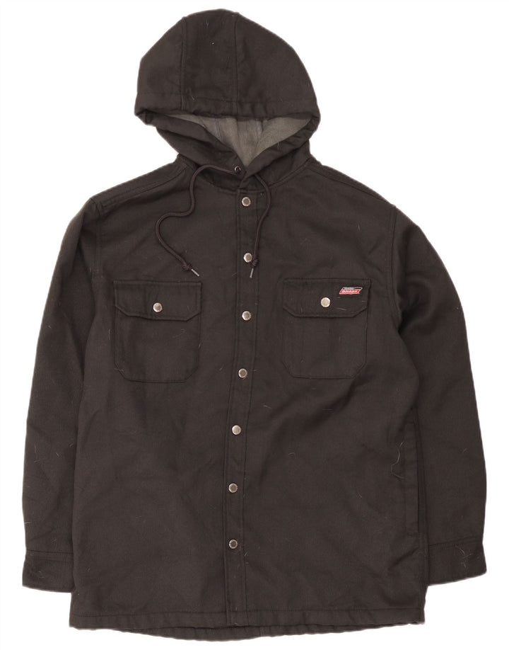 Jaqueta utilitária masculina Dickies com capuz Reino Unido 38/40 poliéster preto médio