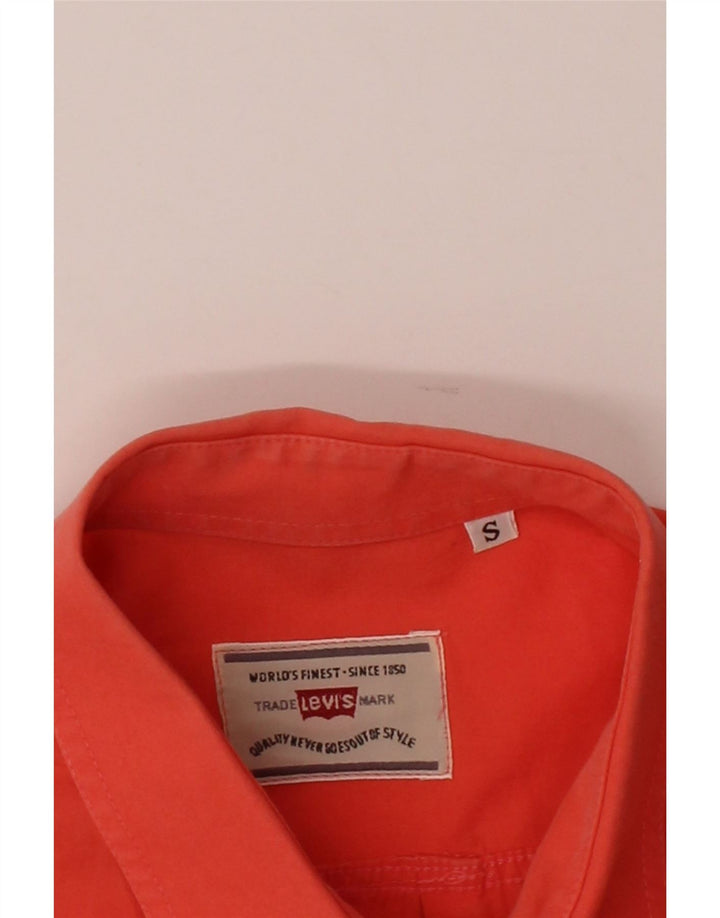 Camisa masculina de manga curta LEVI'S pequena laranja algodão