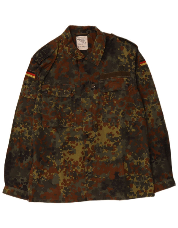 Camisa militar masculina VINTAGE grande camuflada cáqui algodão exército