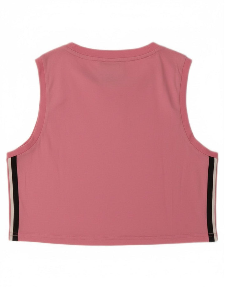 PUMA Womens Crop Vest Top UK 12 Médio Rosa