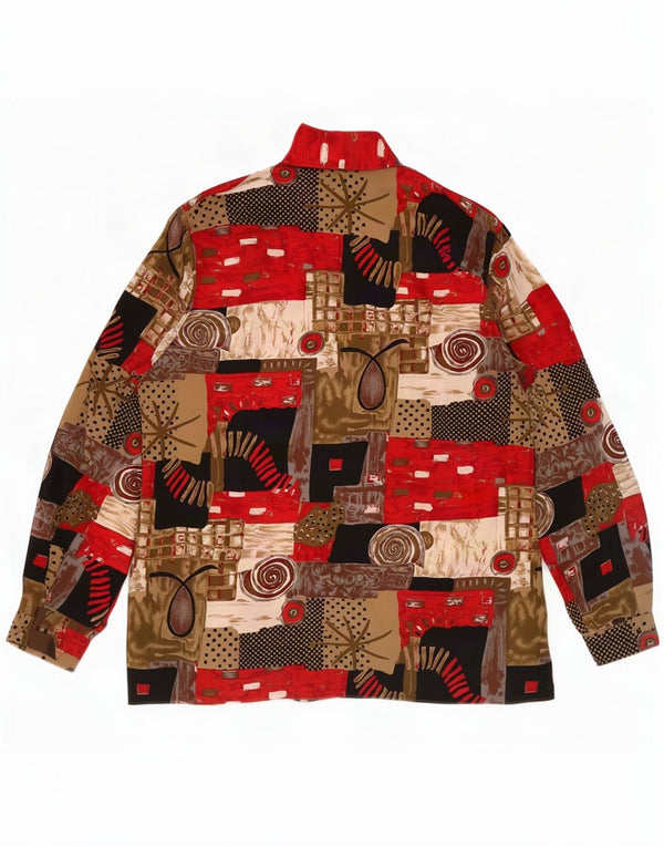 Deni-Cler Womens Graphic Shirt UK 18 XL Multicoloured Geometric Polyester