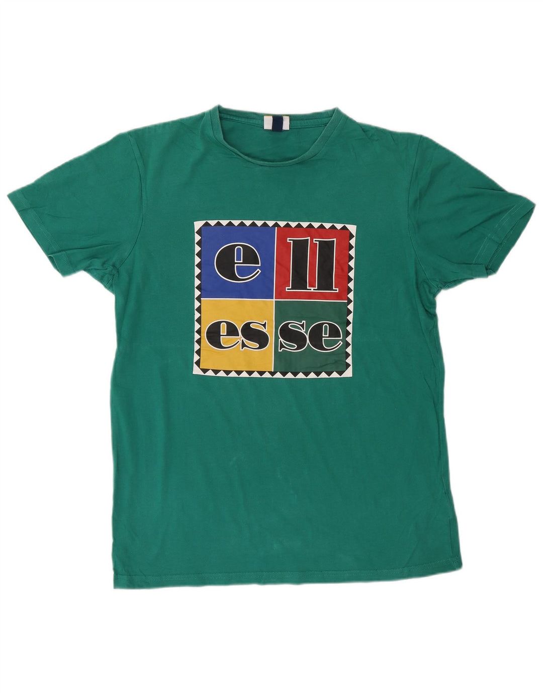 Ellesse Camiseta masculina gráfica Top médio algodão verde
