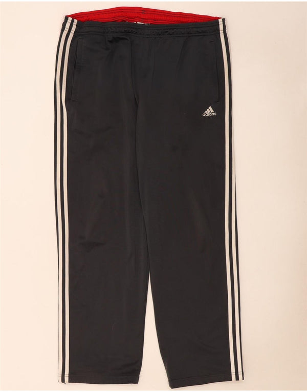 Adidas Mens Tracksuit Trousers UK 48/50 XL Grey Colourblock Polyester
