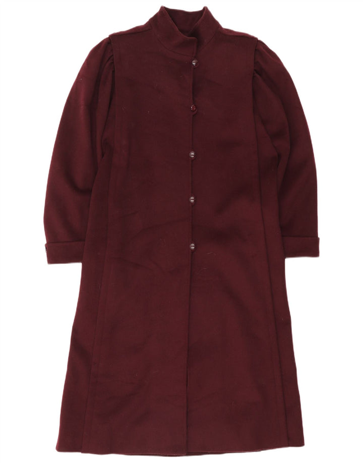 Sobretudo feminino Ungaro UK 12 médio Borgonha