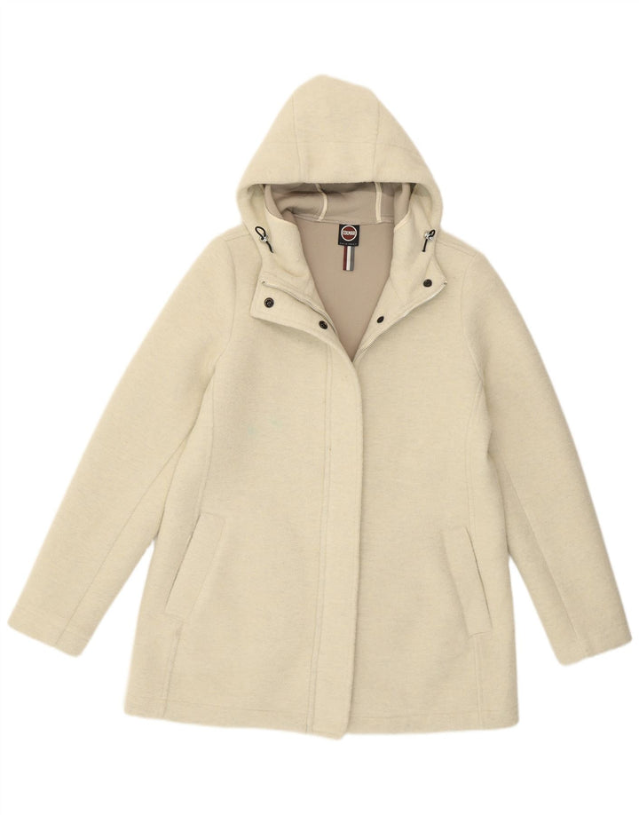 Casaco corta-vento feminino com capuz Colmar UK 14 Médio Off White
