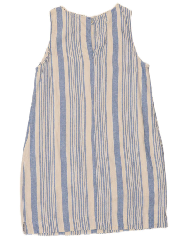 Vestido básico feminino sem mangas Marks & Spencer Reino Unido 16 listrado azul grande
