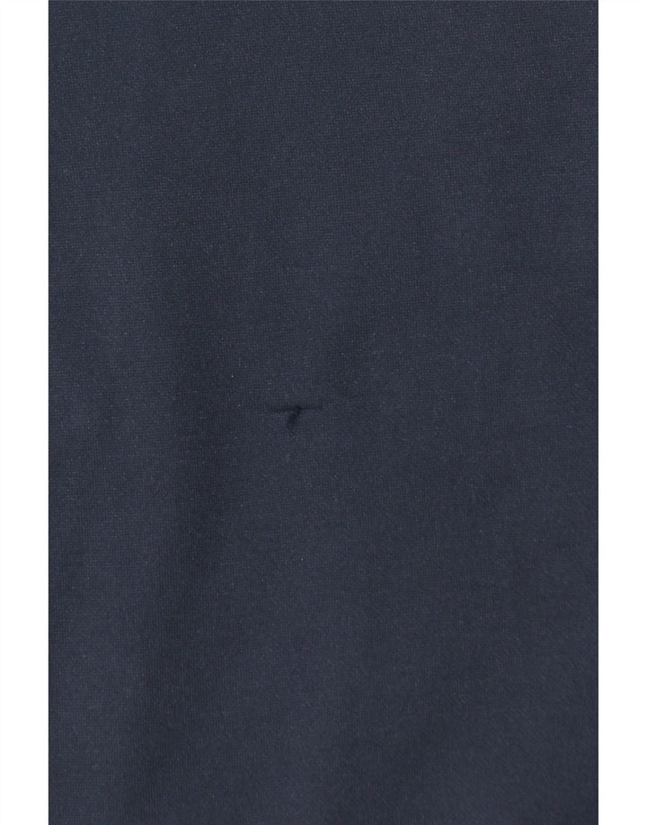 Lotto masculino gráfico com zíper gola pulôver agasalho top médio azul marinho