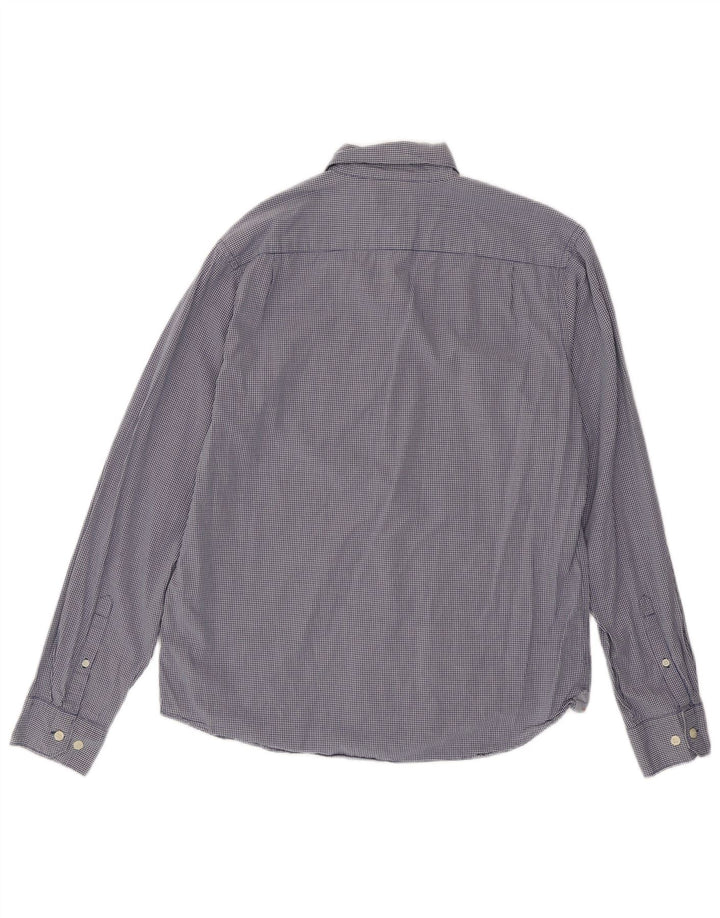 Camisa masculina DOCKERS algodão guingão azul médio