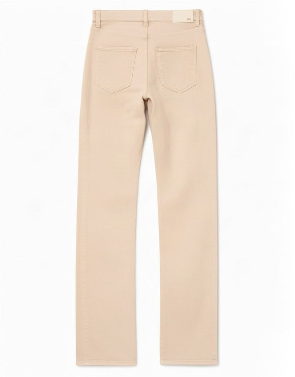 Calça jeans reta feminina Zara EU 34 2XS W24 L33 algodão branco