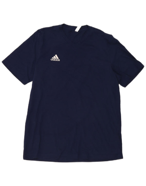 Camiseta masculina Adidas grande algodão azul marinho