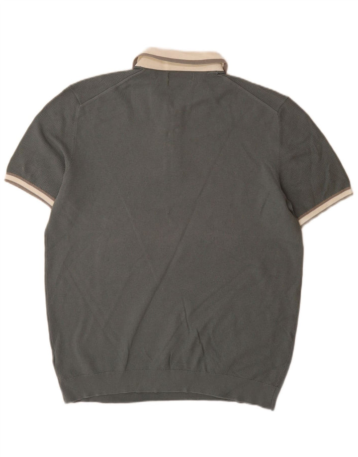 Suéter masculino Marks & Spencer com gola polo XL cinza colorblock