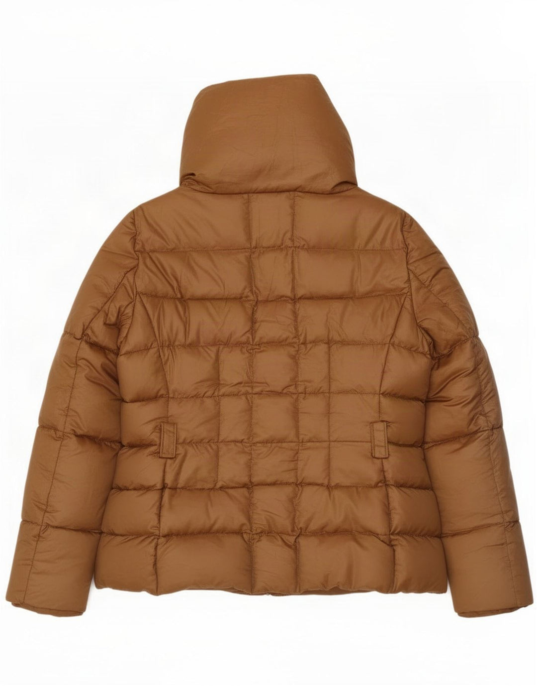 Jaqueta acolchoada feminina Zara UK 18 XL marrom nylon