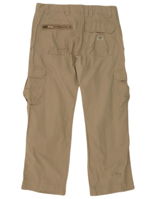 Calça cargo reta masculina Zara EU 46 XL W36 L30 algodão bege