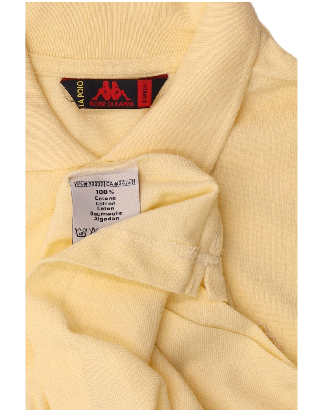 Camisa polo masculina Kappa XL algodão amarelo