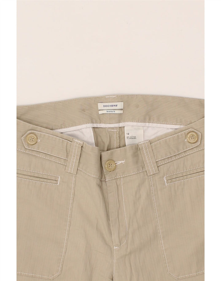 DOCKERS Womens Favorite Fit Bermuda Shorts US 12 Large W34  Beige Cotton Vintage Dockers and Second-Hand Dockers from Messina Hembry 