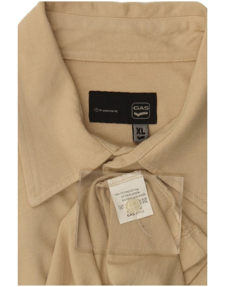 Camisa masculina Gas XL algodão bege