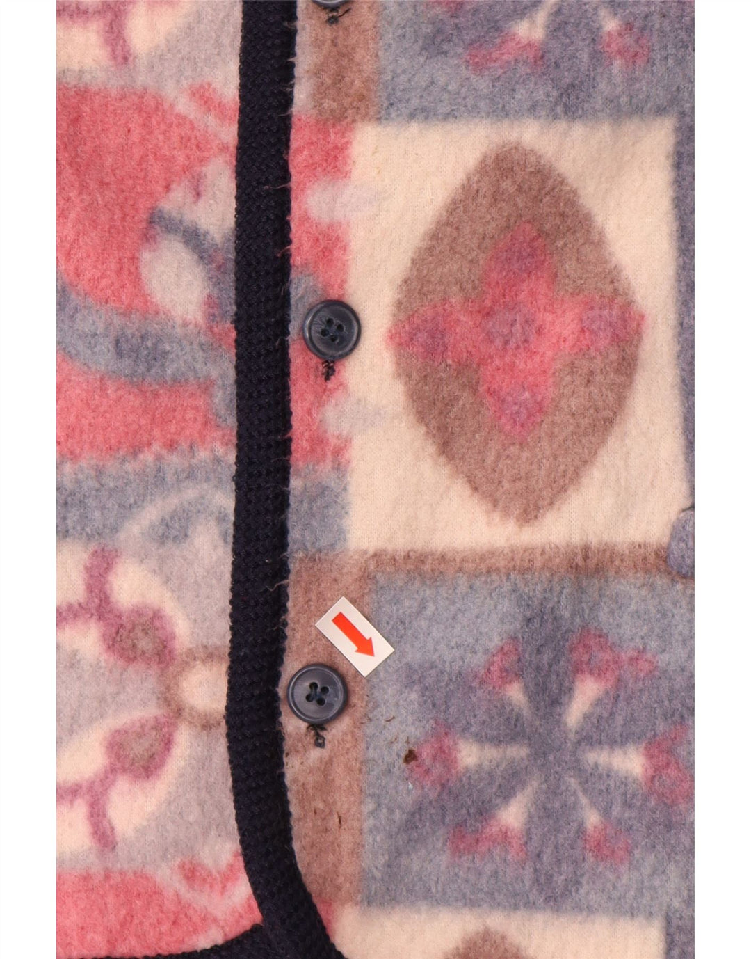 Colete masculino de lã VINTAGE UK 42 XL poliéster Fair Isle multicolorido