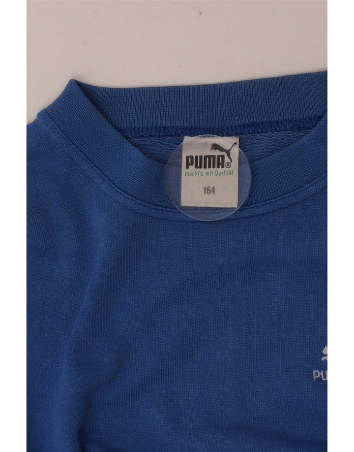 Moletom Puma Menino Jumper 13-14 Anos Azul Algodão