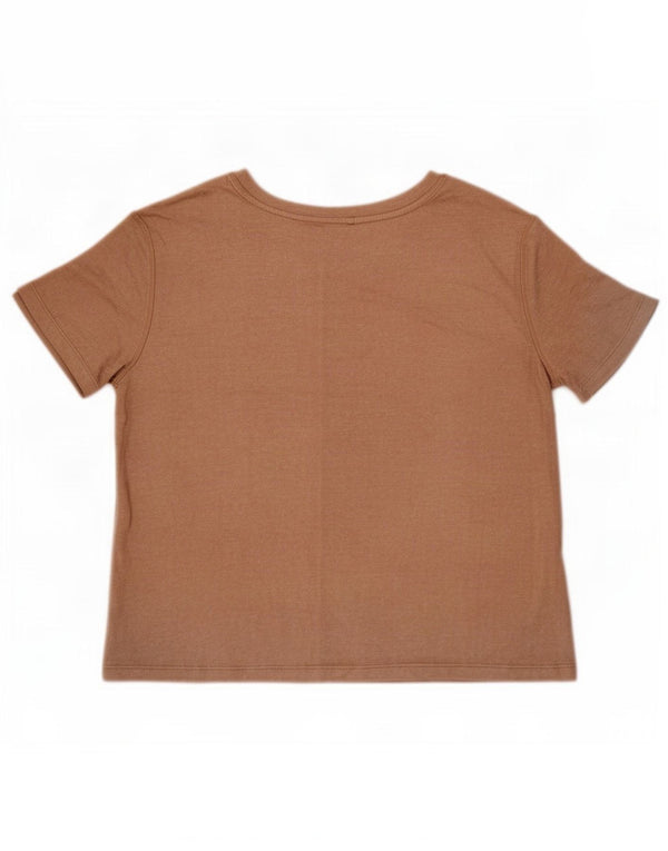 Camiseta feminina Marks & Spencer UK 14 viscose bege médio