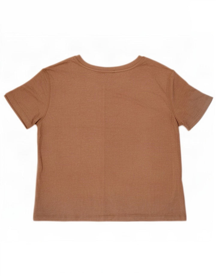 Camiseta feminina Marks & Spencer UK 14 viscose bege médio