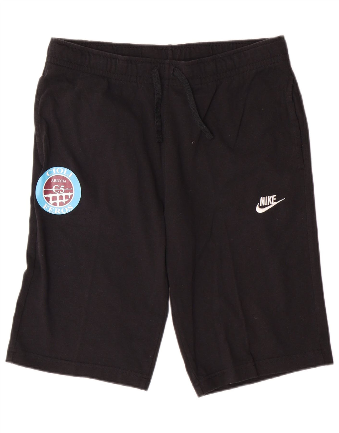 Shorts esportivos masculinos NIKE de algodão preto médio