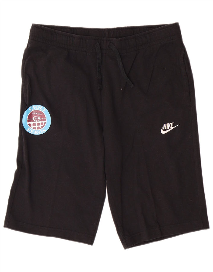 Shorts esportivos masculinos NIKE de algodão preto médio
