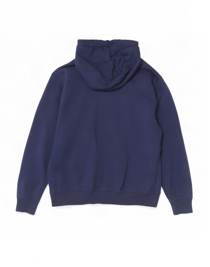 Nike Mens Hoodie Jumper Médio Azul Marinho Algodão