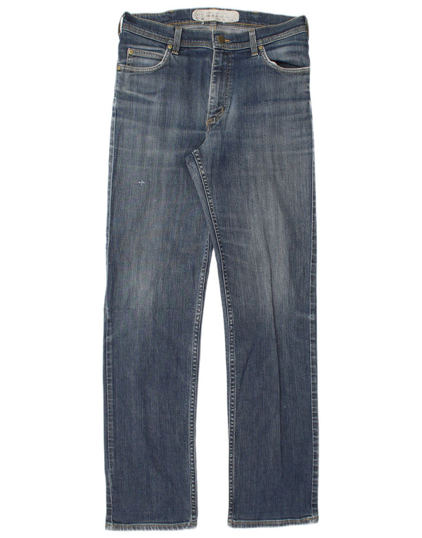 Lee Mens Brooklyn Straight Jeans W31 L32 Azul Algodão