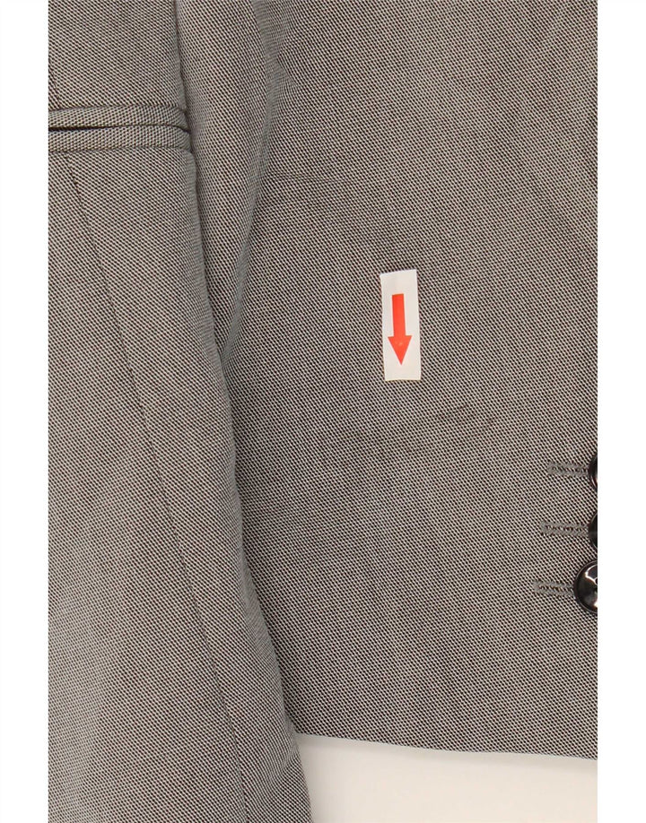 Jaqueta blazer masculina Zara com 1 botão EU 50 cinza médio