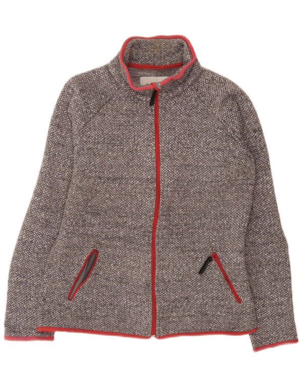 Jaqueta Columbia feminina de treino UK 14 poliéster manchado cinza médio