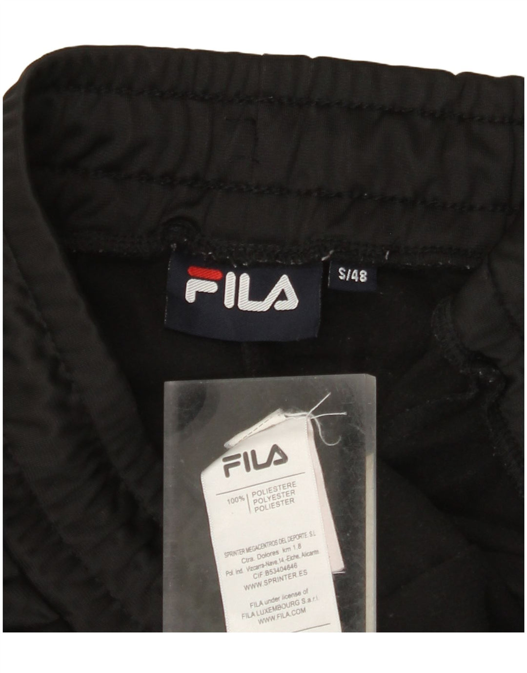 FILA Mens Calças de treino Joggers Pequeno Poliéster Preto