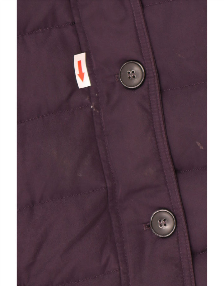O revestimento acolchoado encapuçado Reino Unido 10 das mulheres da roupa do grupo poliéster roxo pequeno
