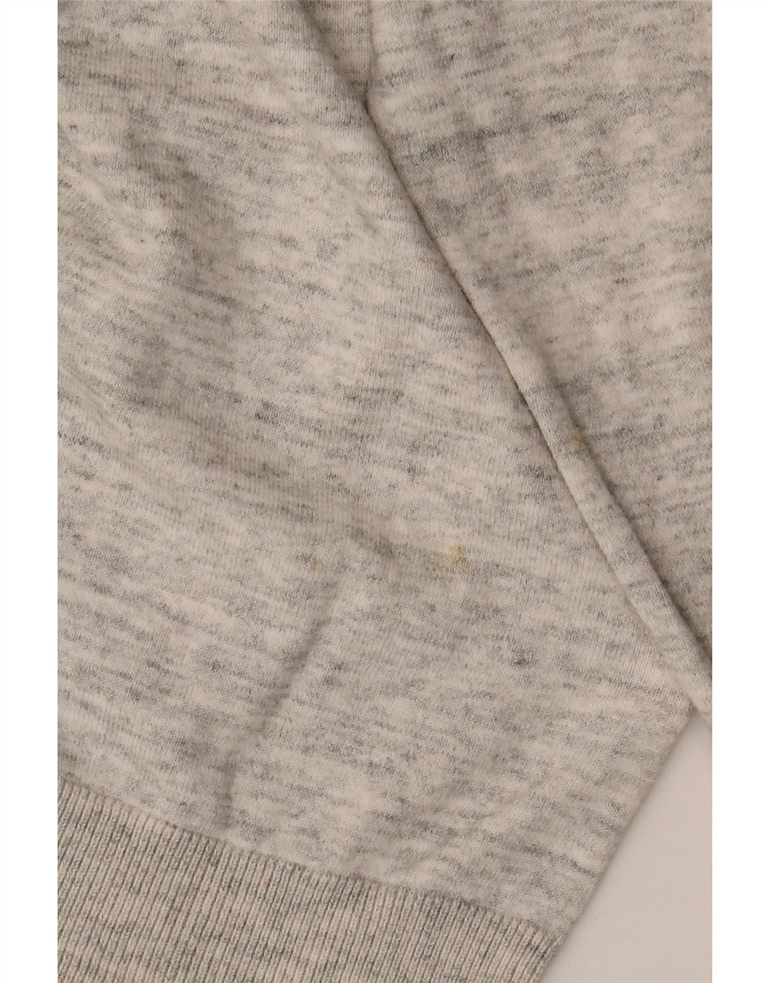Suéter masculino Marks & Spencer com gola polo e algodão manchado cinza grande