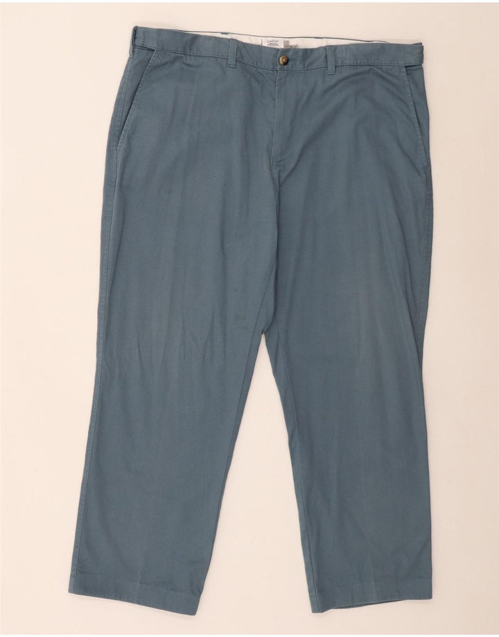 Calça chino masculina Marks & Spencer de ajuste regular W42 L29 algodão azul