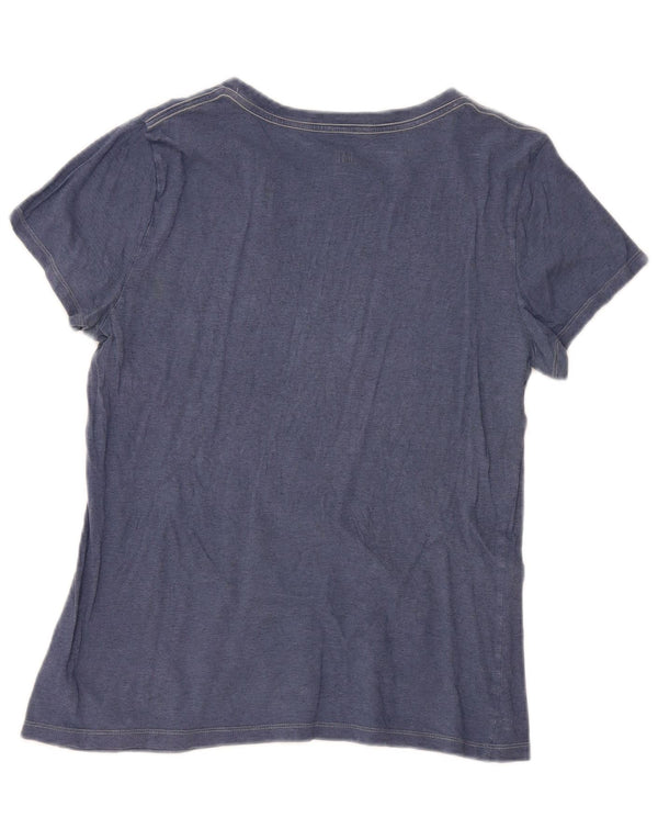 Camiseta feminina gráfica Gap UK 14 grande algodão azul marinho