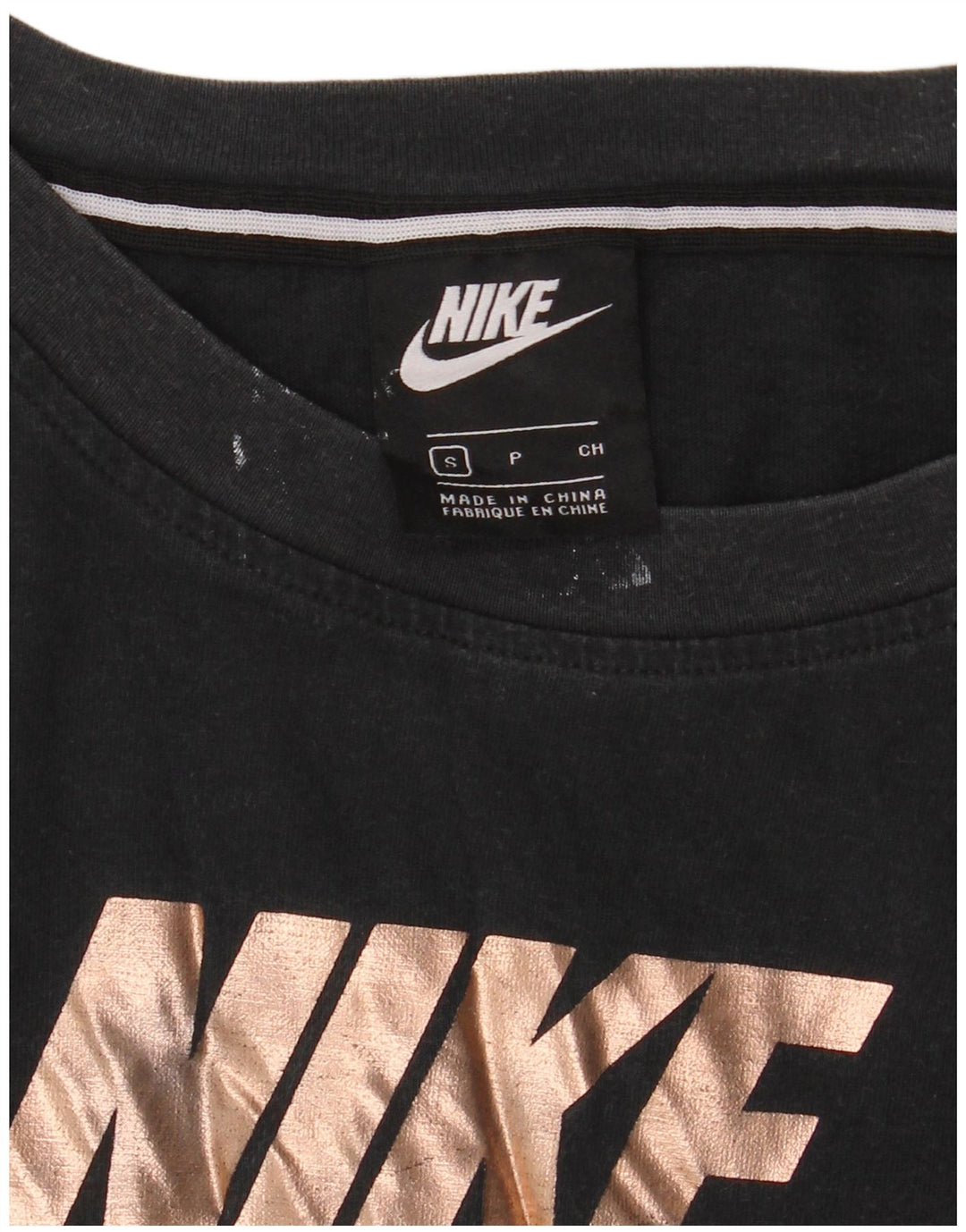 Camiseta feminina Nike Oversized Graphic UK 10 pequena preta